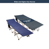 Extra Wide Folding Camping Cot for Adults, Grey Blue Green From Redcamp