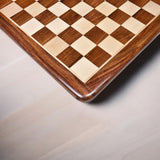 Inlaid Wood Chess board -Golden Rosewood & Maple Wood 17" - 45 mm square From Royal Chess Mall