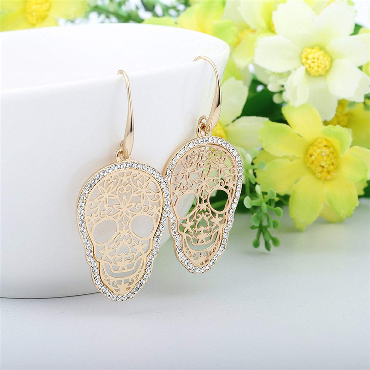 Sugar Skull Drop Earrings from Zapps Clothing