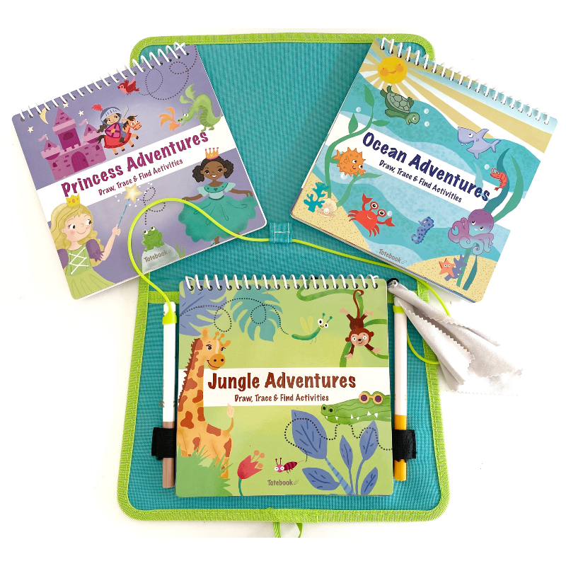 Totebook Kids Dry Erase Activity Kit - Set of 3 Books from UnbuckleMe®