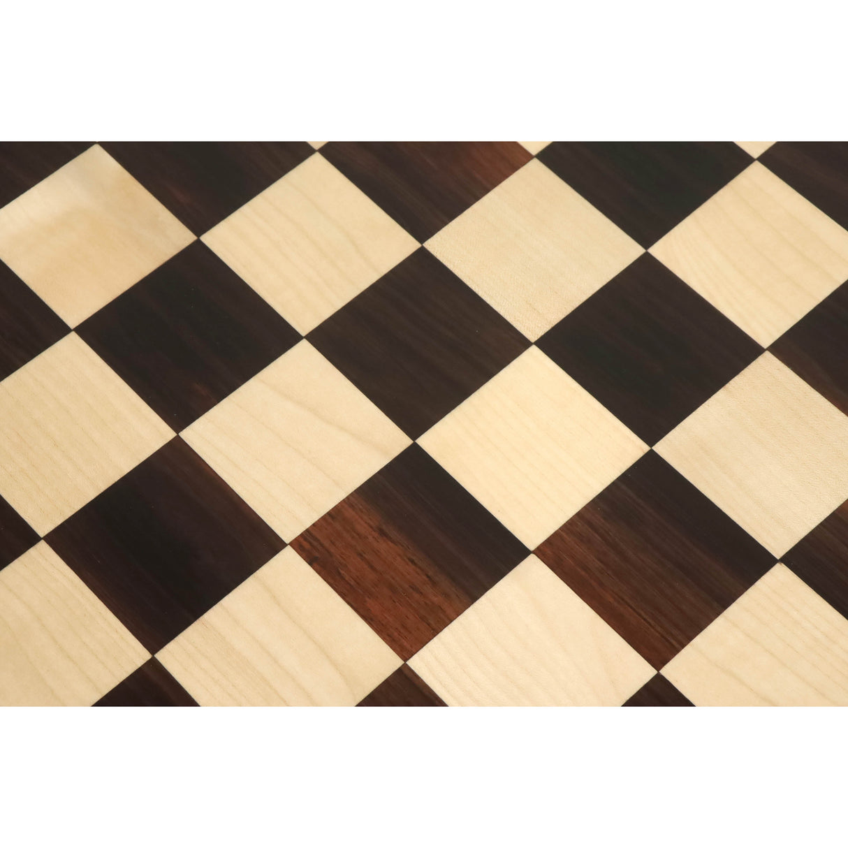 Flat 19" Chessboard in Rosewood & Maple Wood - 50 mm Square - Algebraic Notations From Royal Chess Mall