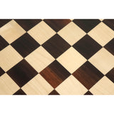 Flat 19" Chessboard in Rosewood & Maple Wood - 50 mm Square - Algebraic Notations From Royal Chess Mall