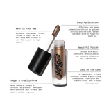 Night Show Liquid Shadow from Half Caked - Highly Pigmented Cosmetic Eyeshadow with Long-Lasting Formula & Metallic Finish for Brighter Eyes - Warm-Toned Bronze Shade Makeup Blend Pearl Titanium