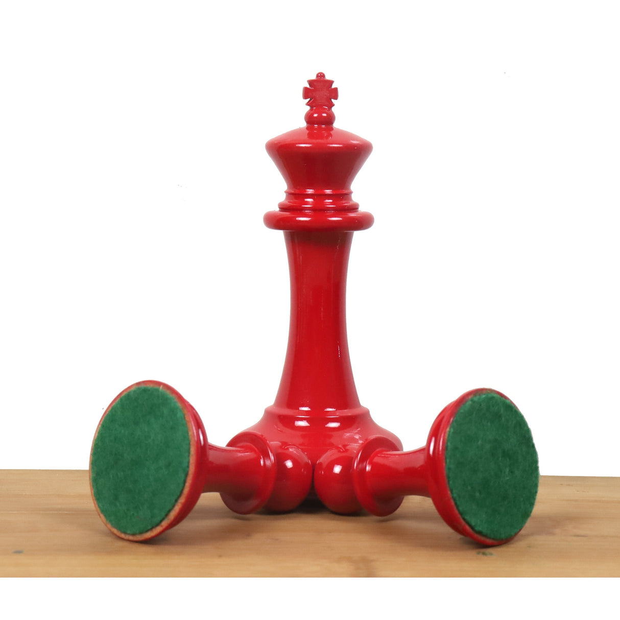Leuchars Cook Staunton Chess Set- Chess Pieces Only-Ivory& Crimson Lacquer-4.5" From Royal Chess Mall