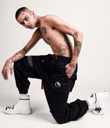 IBP332 Yin Yang Black Cargo Pants from Niepce Inc