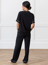Women's Bamboo Stretch-Knit Short Sleeve & Pant Pajama Set from Cozy Earth