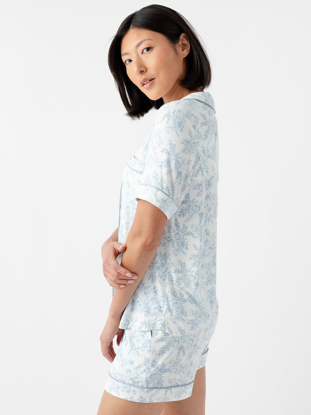 Women's Bamboo Stretch-Knit Short Sleeve Pajama Set from Cozy Earth