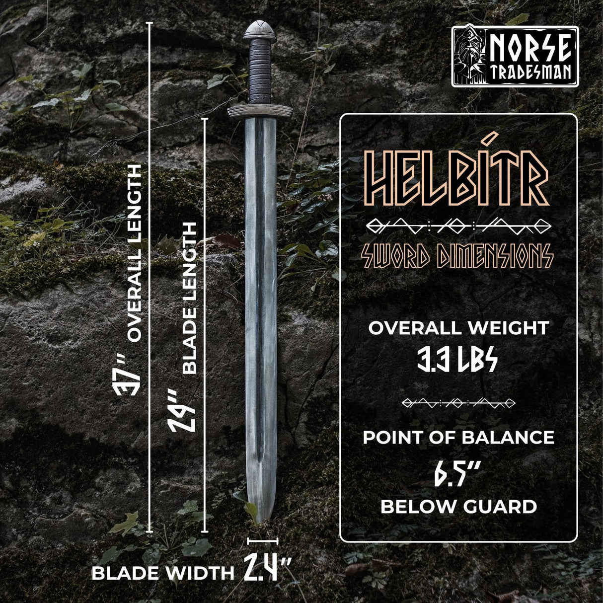 10th Century Viking Sword - "Helbítr" from Norse Tradesman