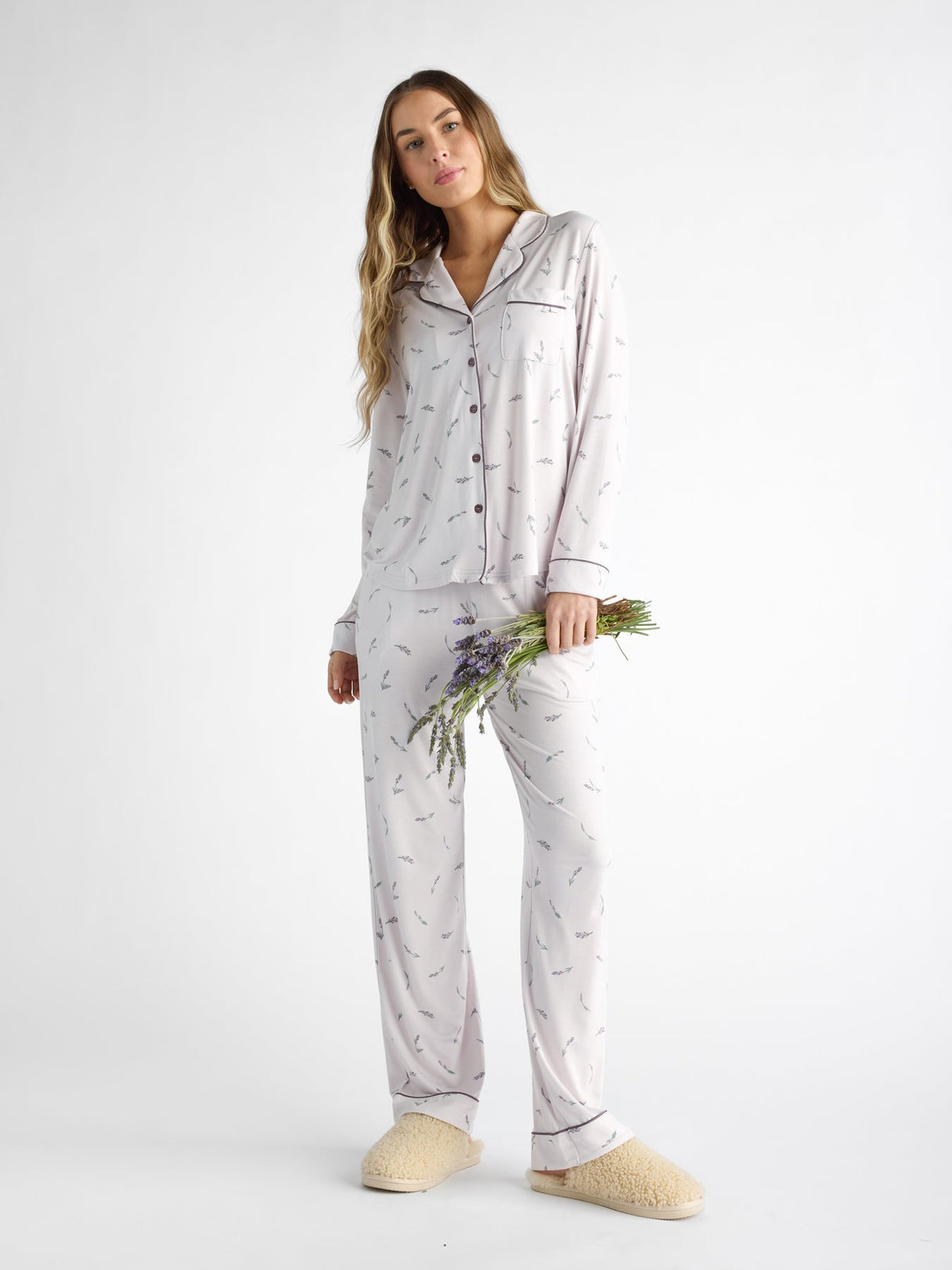 Women's Bamboo Stretch-Knit Long Sleeve Pajama Set from Cozy Earth