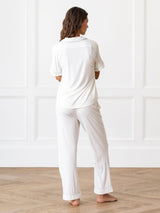 Women's Bamboo Stretch-Knit Short Sleeve & Pant Pajama Set from Cozy Earth
