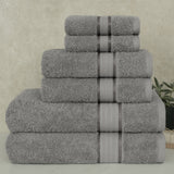 Salem Linen 6 Piece 100% Cotton Bath Towel Set From American Soft Linen