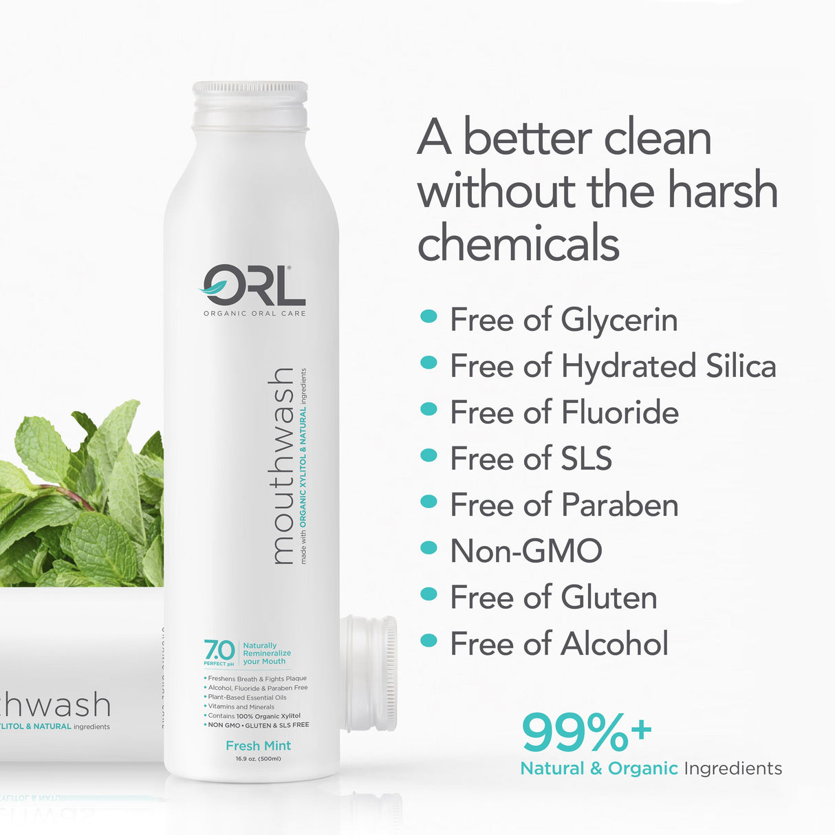 Natural Mouthwash made with the Finest Clean Ingredients from ORL