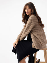 Oversized Cable Knit Cardigan from Cozy Earth