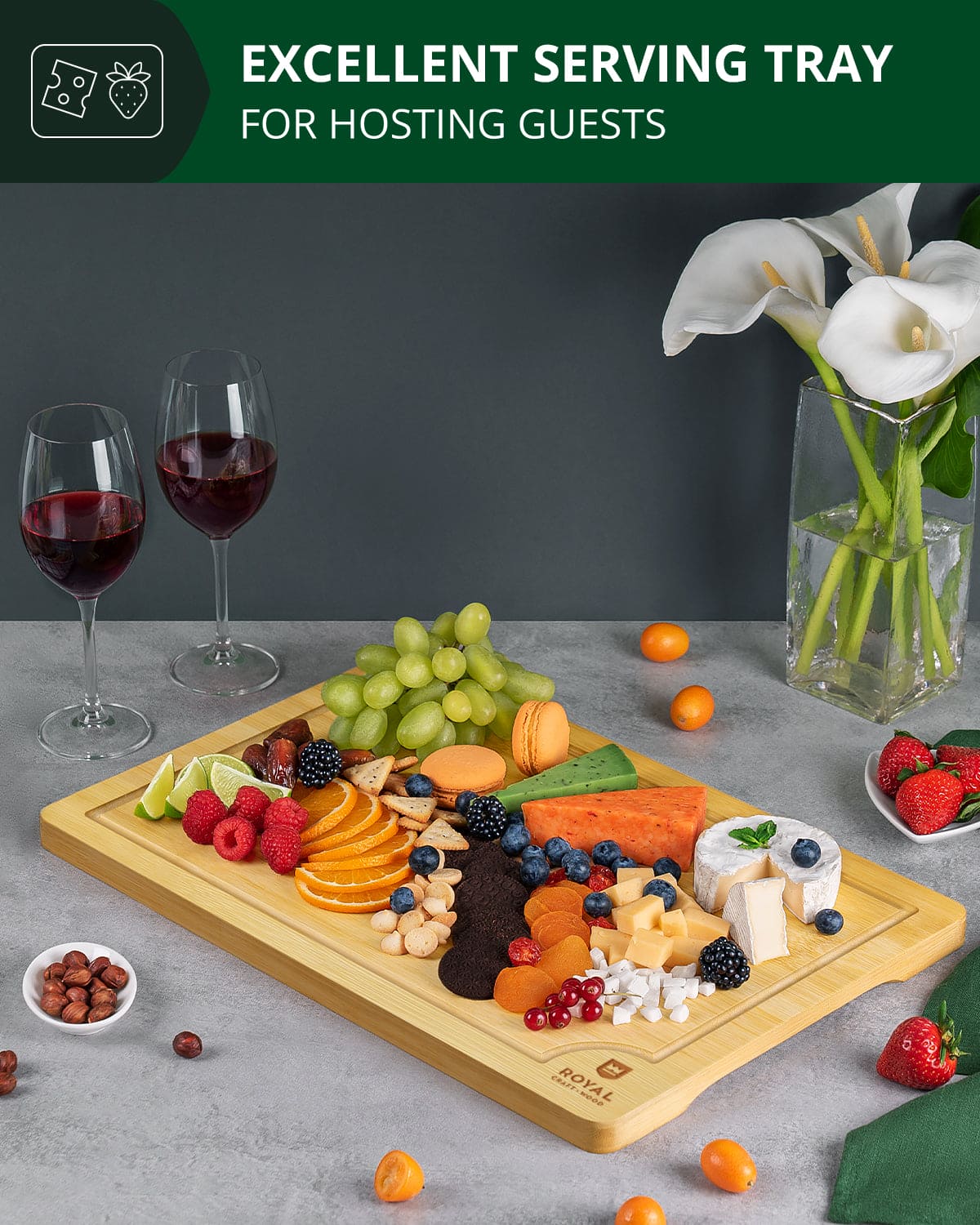 Cutting Board XL, 18”x12” from Royal Craft Wood