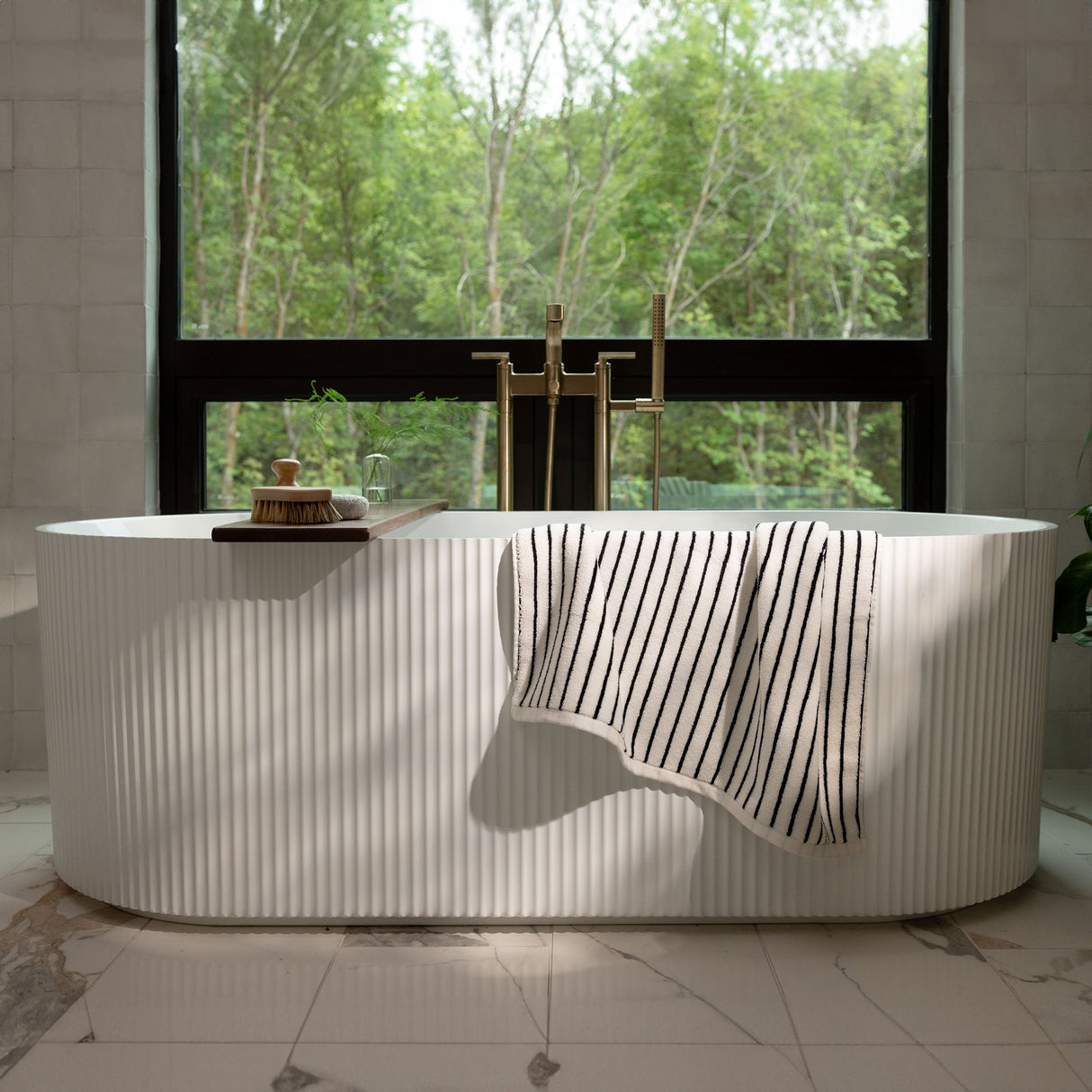 Luxe Striped Bath Towels From Cozy Earth