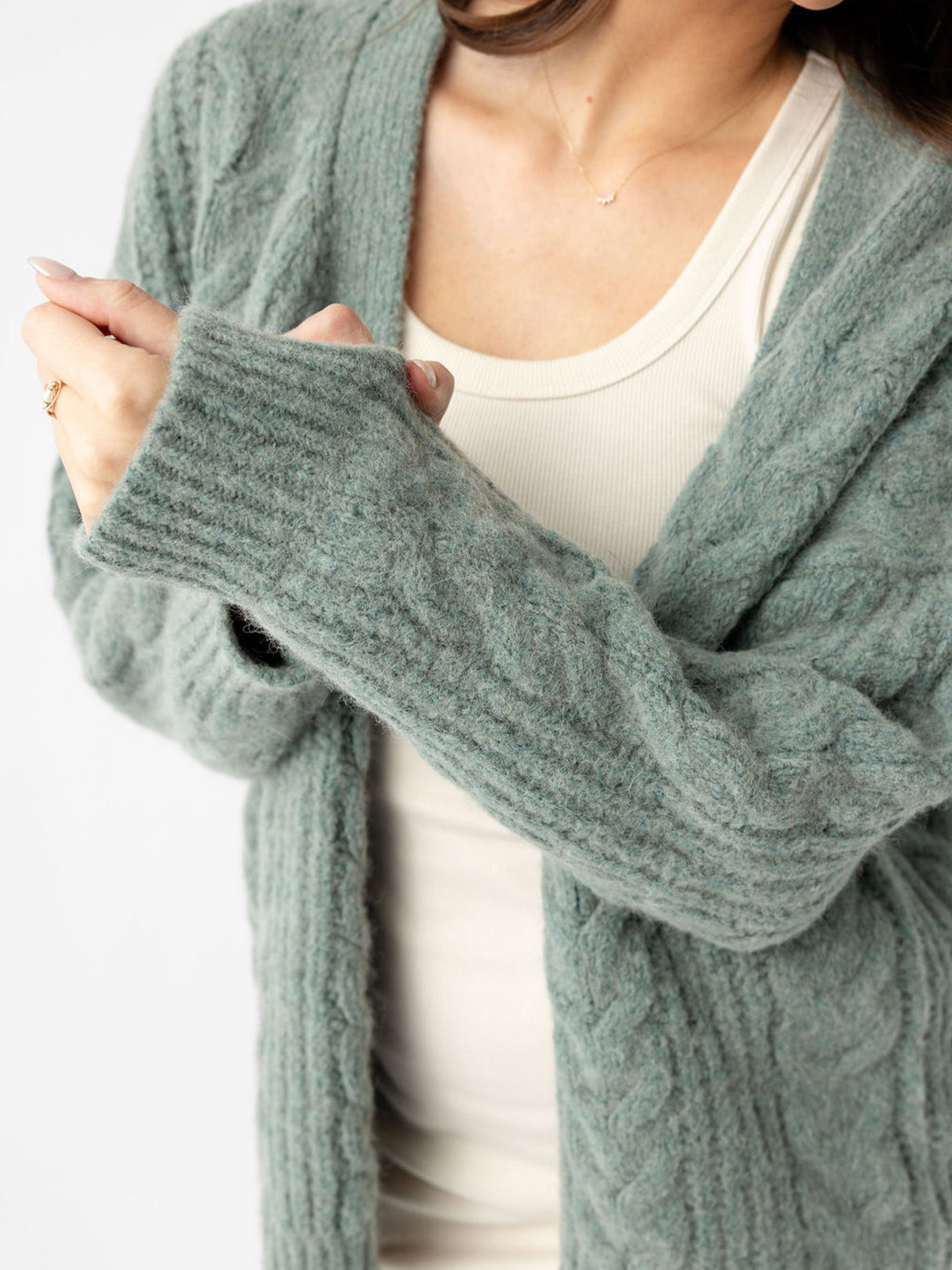 Oversized Cable Knit Cardigan from Cozy Earth