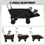 Folding Dog Wagon Cart with Extendable Rear End Heavy Duty From Redcamp