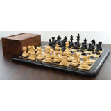 3.9" Tournament Chess Set Combo -Pieces in Ebonised boxwood with Board and Box from Royal Chess Mall
