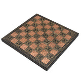 Brass 12" Metal Luxury Chess Pieces & Board Set- French Staunton -Copper & Black From Royal Chess Mall