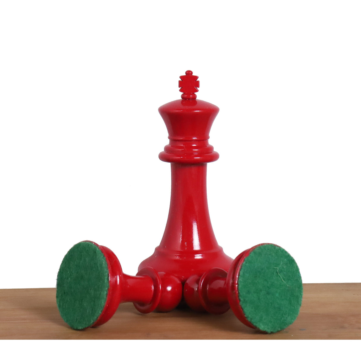 Jacques Cook Staunton Collectors Chess Set- Chess Pieces Only 1849  - Red & White - 3.75" From Royal Chess Mall