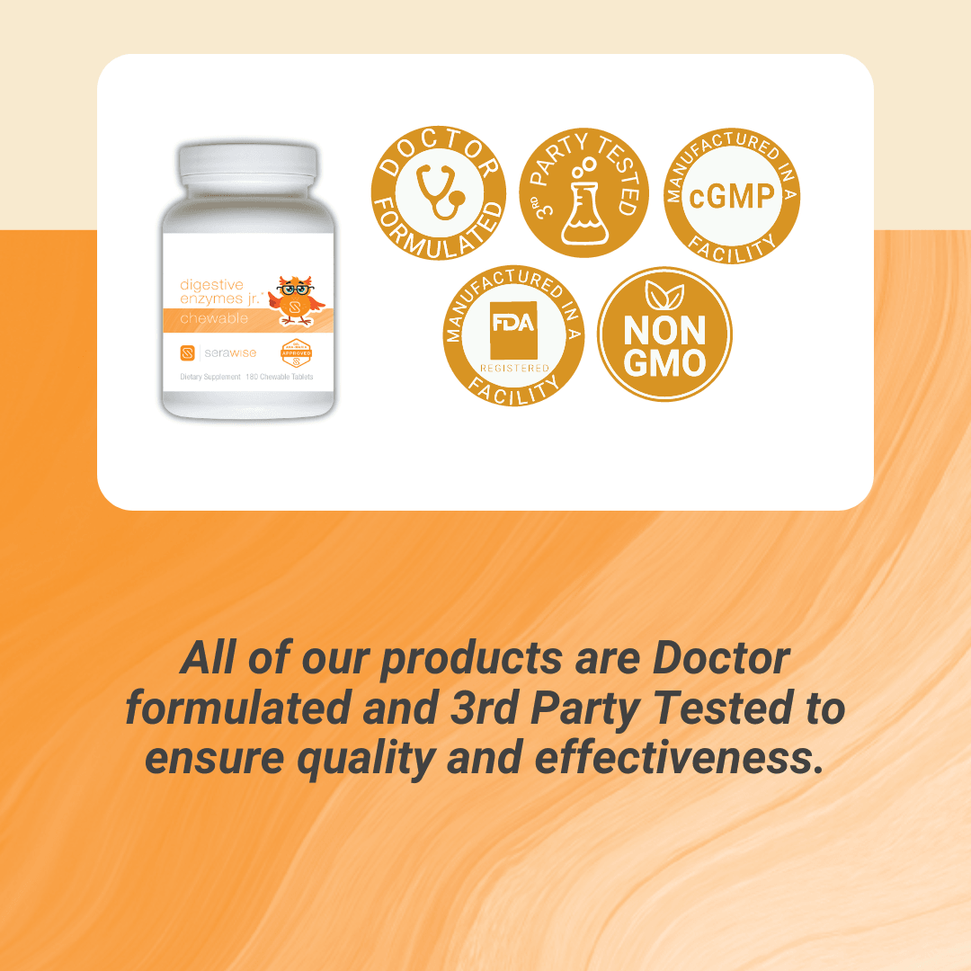 Digestive Enzymes Jr. Chewable - 180 Tablets from Serawise