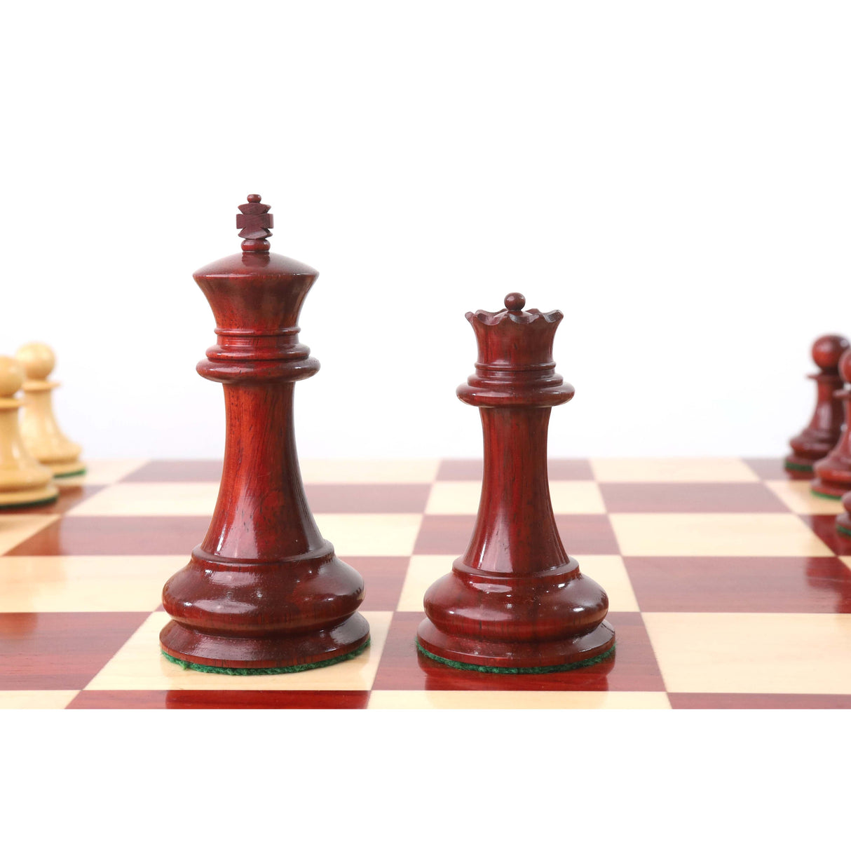 Jacques Cook Staunton Collectors Chess Set- Chess Pieces Only- Bud Rosewood 1849 - 3.75" From Royal Chess Mall