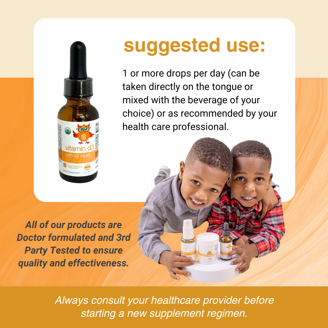 Organic Liquid Vitamin D3 with K2 from Serawise