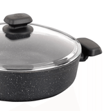 Korkmaz Ornella Aluminum 4L Non-Stick Low Casserole Dish with Lid from Jupiter Gear Home