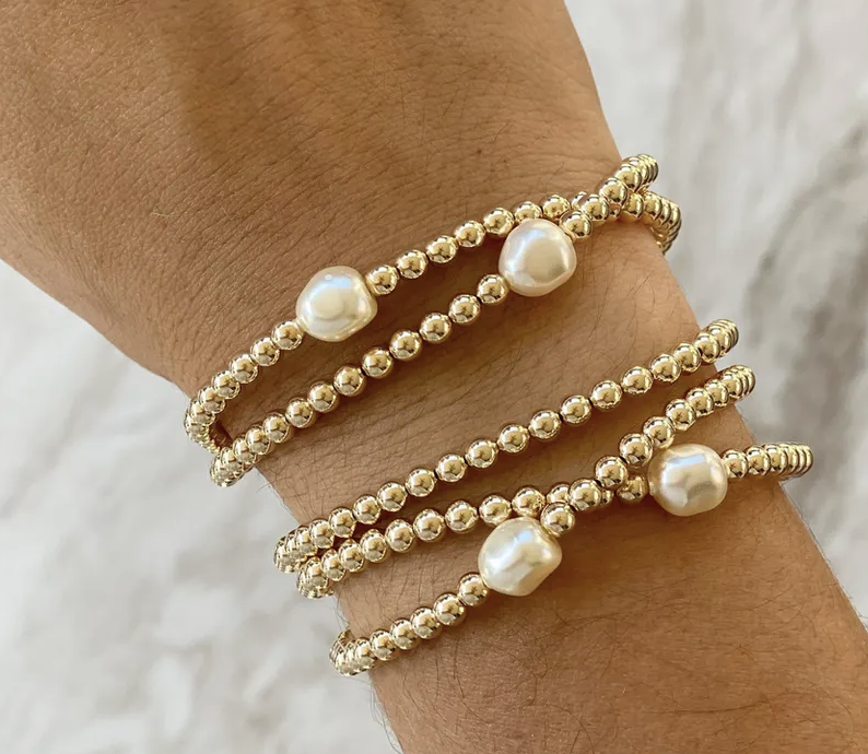 Billie Pearl Beaded Bracelet from CELESTE SOL Jewelry