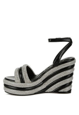My Bliss Rhinestone Studded Wedge Sandals from My Pampered Life Seattle