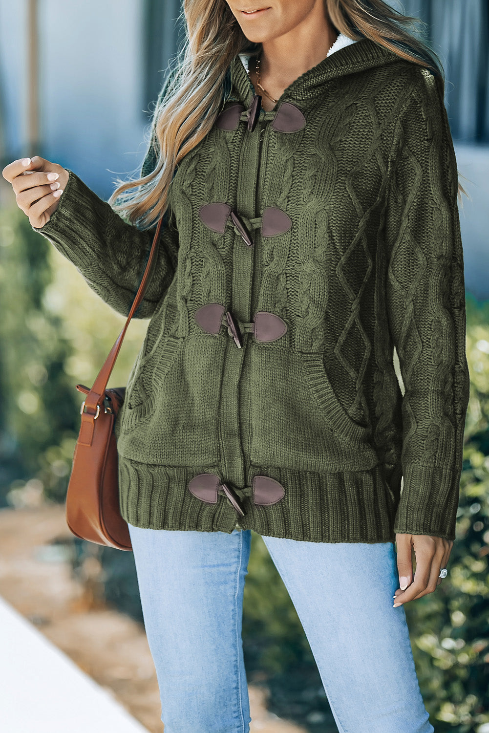 Black Toggle Coat with Hood from MsDressly