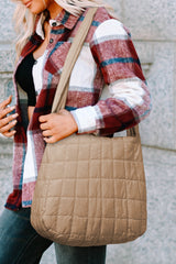 Kylie Quilted Zipper Tote Bag From Threaded Pear