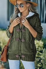 Black Toggle Coat with Hood from MsDressly
