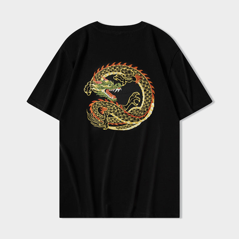 Golden Dragon Embroidery Tee from Niepce Inc