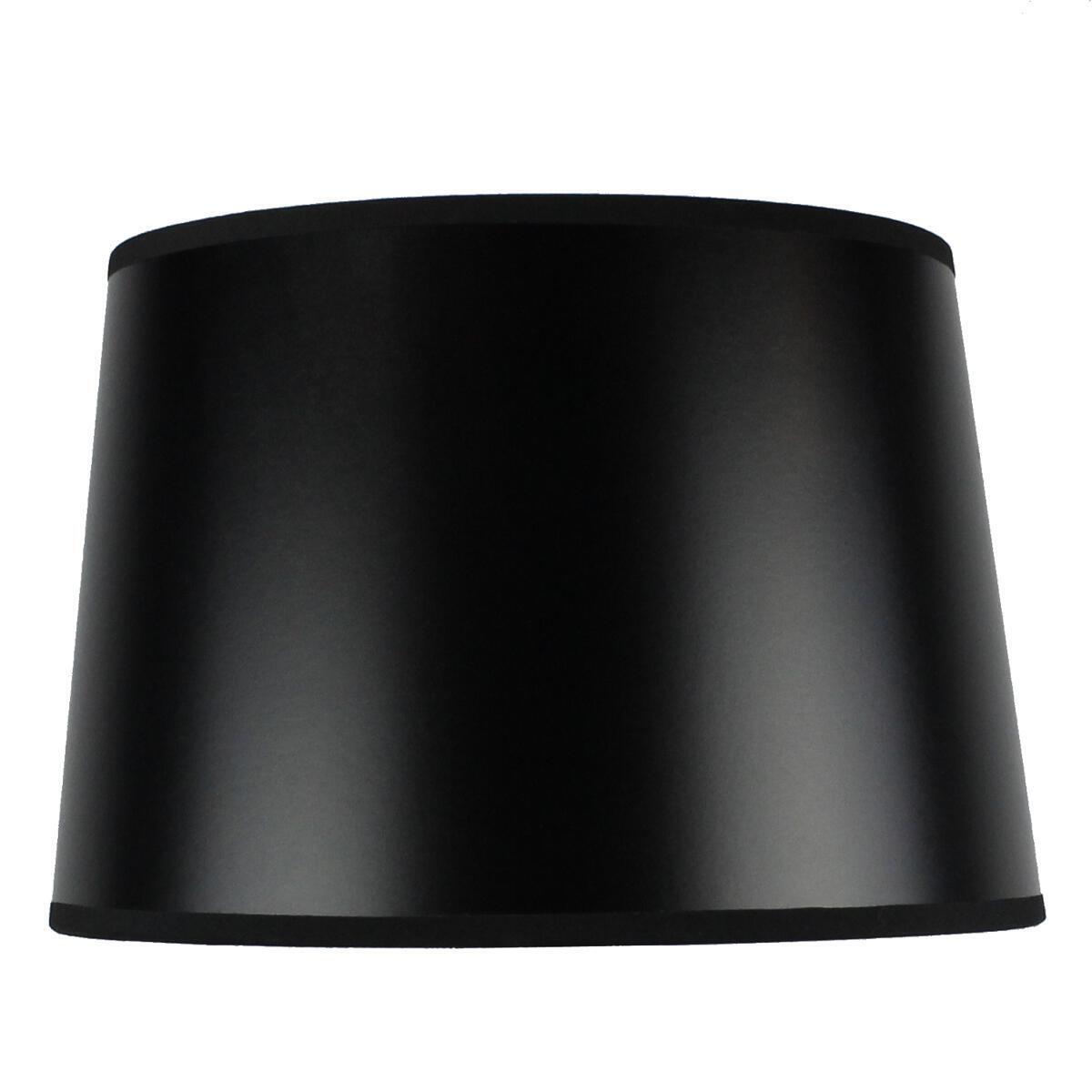 Hardback Shallow Drum Lamp Shade Black 12"W x 8"H from LampsUSA