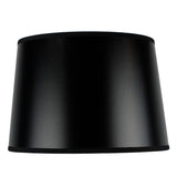 Hardback Shallow Drum Lamp Shade Black 12"W x 8"H from LampsUSA