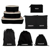 BA Travel Set, 8-pack Black From Bag-all