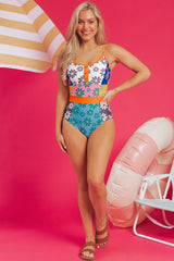 Meredith Floral Spaghetti Straps Swimsuit from Threaded Pear