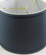 Hardback Shallow Drum Lamp Shade Textured Slate 12"W x 8"H from LampsUSA