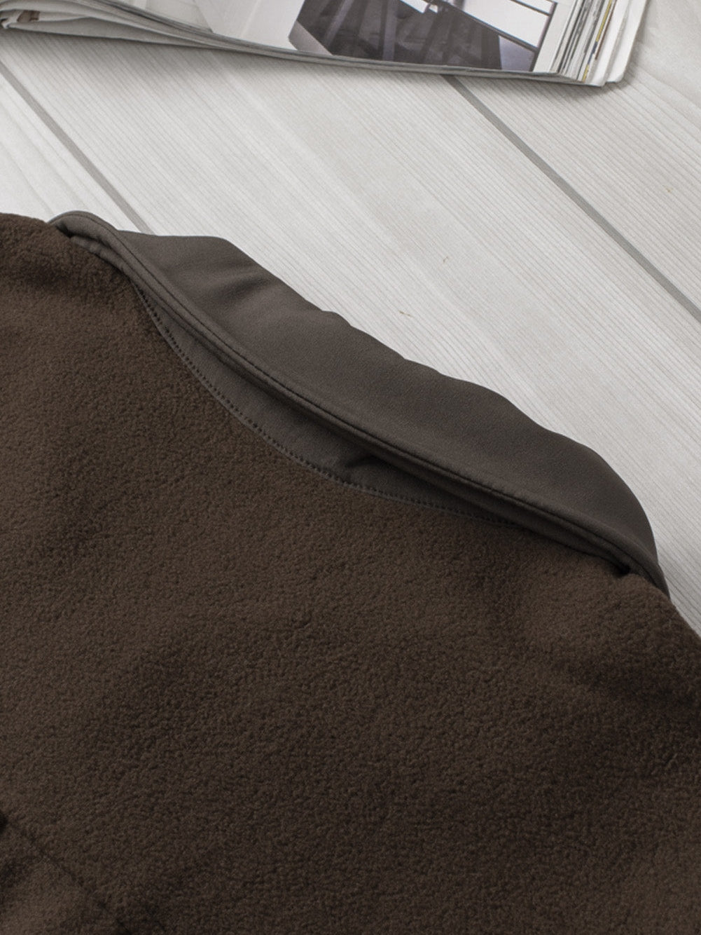 Autumn Brown Fleece Jacket from MsDressly