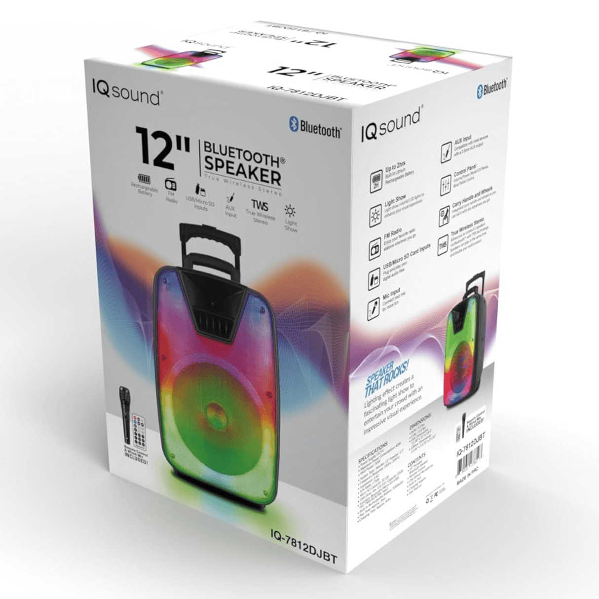 Supersonic 12" Portable Bluetooth DJ Speaker from Jupiter Gear Home