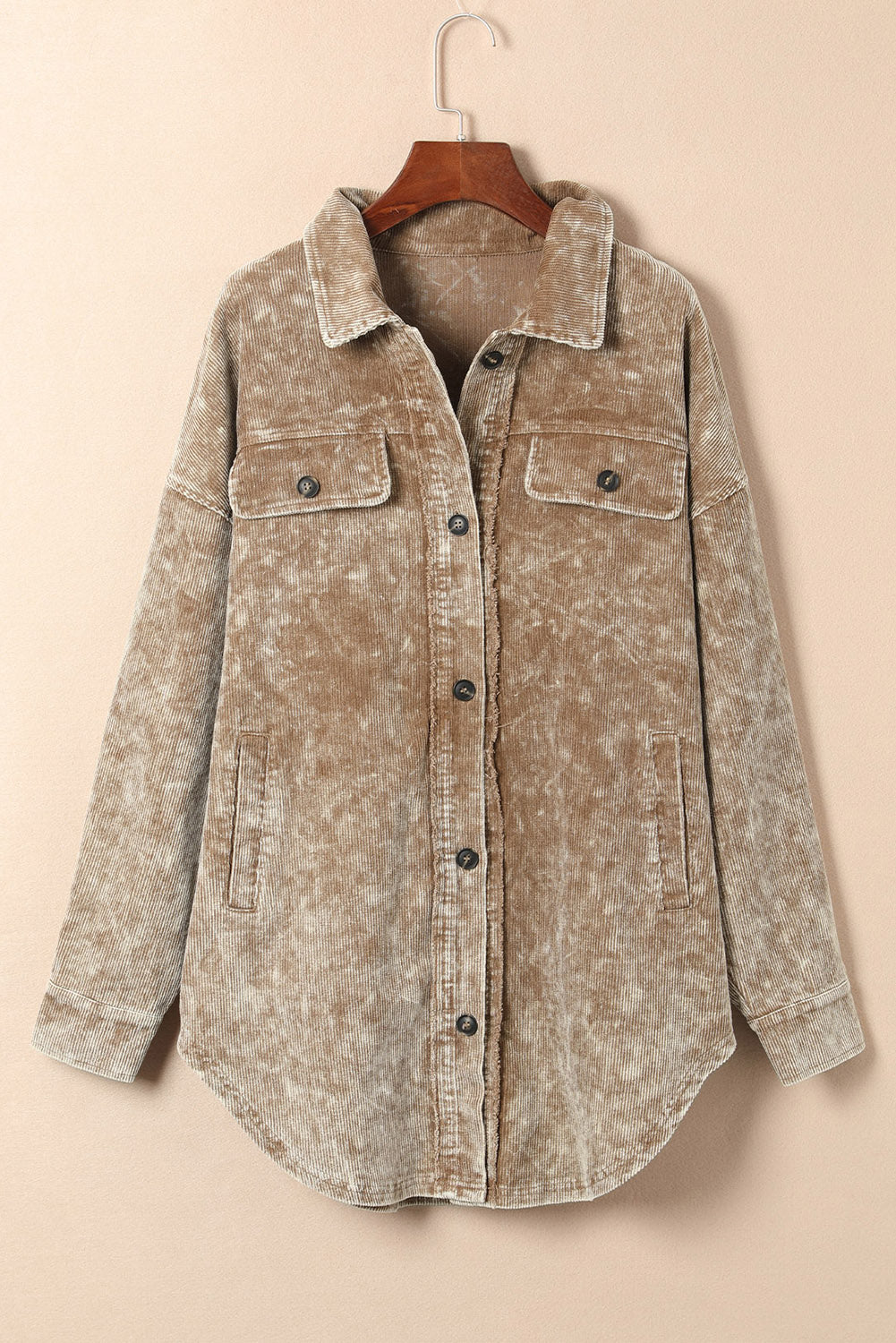 Chic Lapel Long Wool Coat with Pockets. from MsDressly