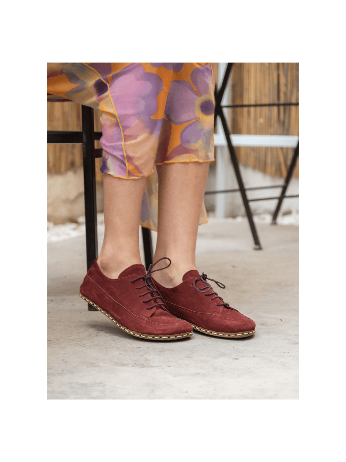 Men's Burgundy Barefoot Sneakers from Atlantis Handmade Shoes