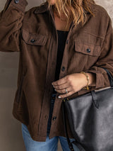 Autumn Brown Fleece Jacket from MsDressly
