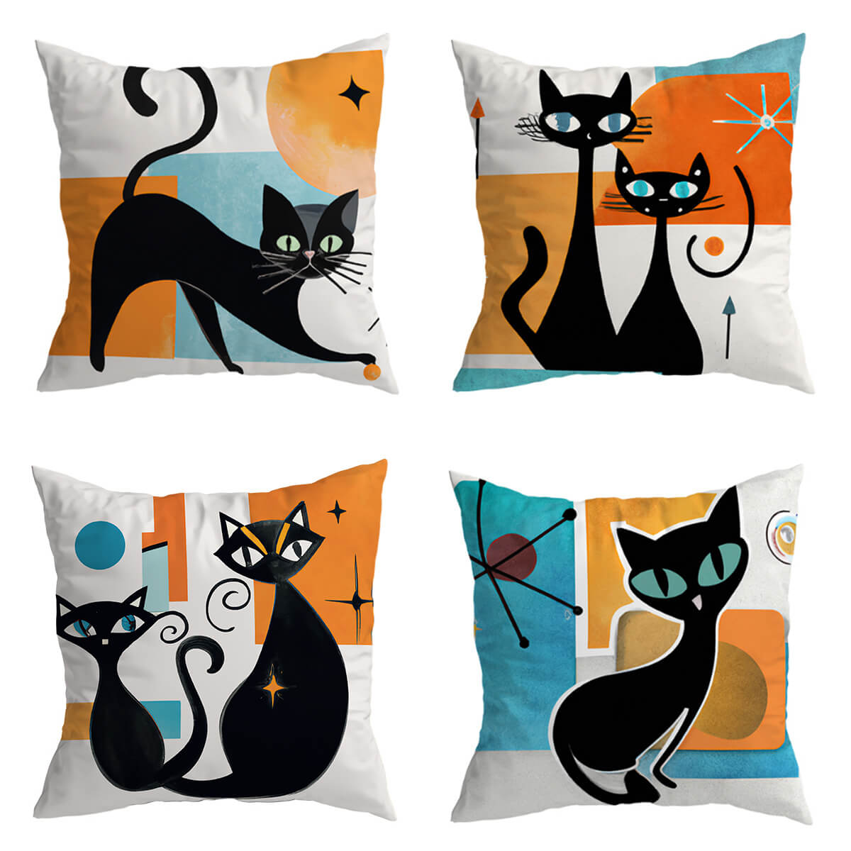 Astronomic Cats Cushion Cover from Moderny