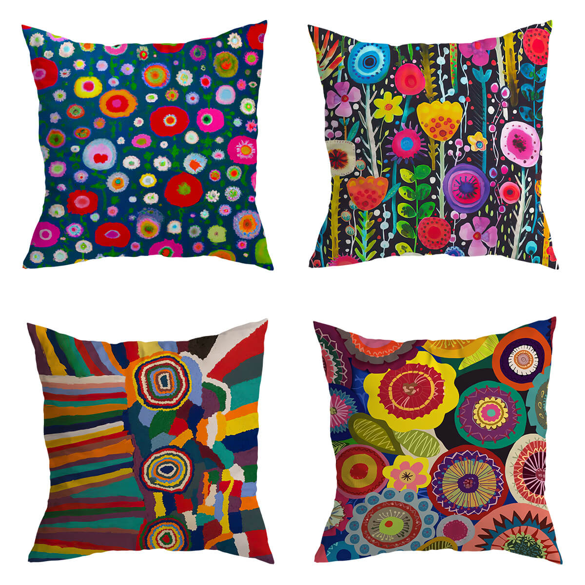 Abstract Bright Colored Cushion Covers from Moderny