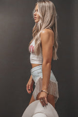 Howdy Fitted Cropped Rodeo Tank Top from Amazing Lace