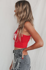 Howdy Fitted Cropped Rodeo Tank Top from Amazing Lace