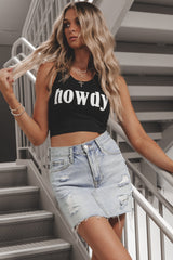 Howdy Fitted Cropped Rodeo Tank Top from Amazing Lace