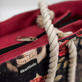 Vintage Flower Skull Shoulder Beach Bag From Zapps Clothing
